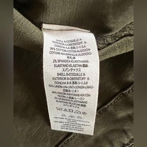 FREE PEOPLE Womens Olive Green Military Ruffle Hem Jacket Size XS - Picture 13 of 13